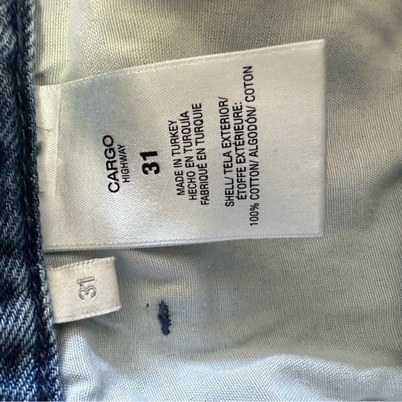 Favorite Daughter the Carly Cargo Jeans Highway High Rise Wide Leg 31 Cotton - Picture 12 of 14